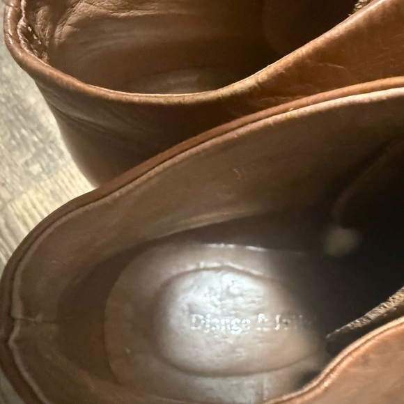 Django and Juliette GUCsize 7.5 (38) ribbon lace up Tan Ankle Boots luxury brand - Picture 6 of 16